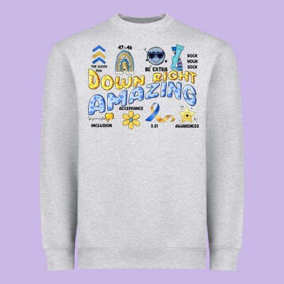 Down Right Amazing Heavyweight Sweatshirt Designed By Artiststas