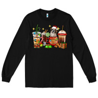 Black Christmas coffee cups with Saint Bernard Long Sleeve Tee - RanaPortraitStore