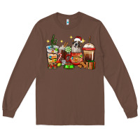 Chestnut Christmas coffee cups with Saint Bernard Long Sleeve Tee - RanaPortraitStore