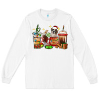 White Christmas coffee cups with Saint Bernard Long Sleeve Tee - RanaPortraitStore