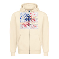 Sandshell 4th of july flag cross Zipper Hoodie - TumblerDesignByShophia