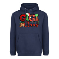 Navy Gigi claus christmas mother's day Heavyweight Hoodie - HowdyJamesFarm