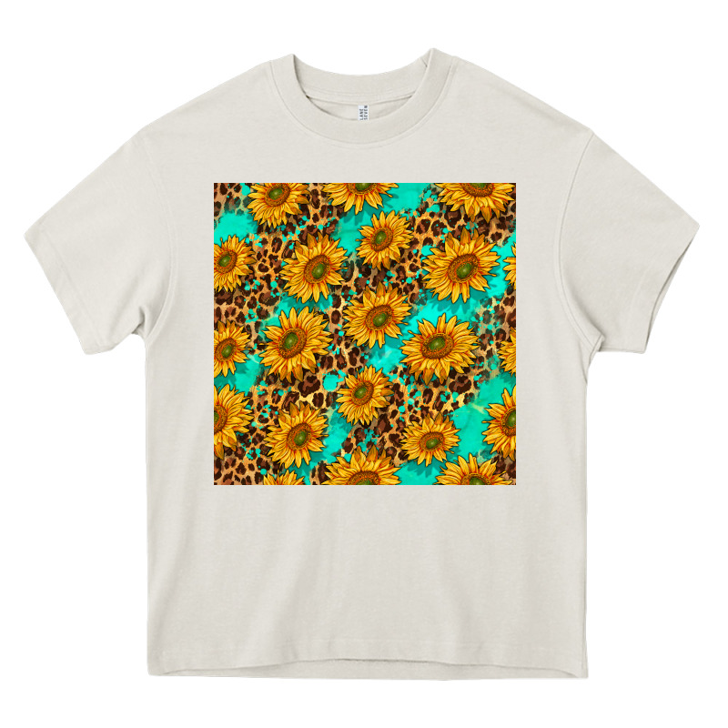 Sunflowers And Leopard Western Seamless Pattern Heavy Core Tee by BundleAndBundleShop | Teevron