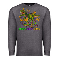 Charcoal Heather mardi saurus rex olivia Premium Sweatshirt - OliviaCreatesArt