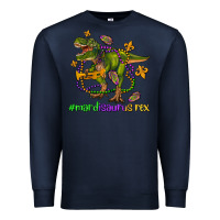 Navy mardi saurus rex olivia Premium Sweatshirt - OliviaCreatesArt