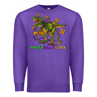 Purple mardi saurus rex olivia Premium Sweatshirt - OliviaCreatesArt