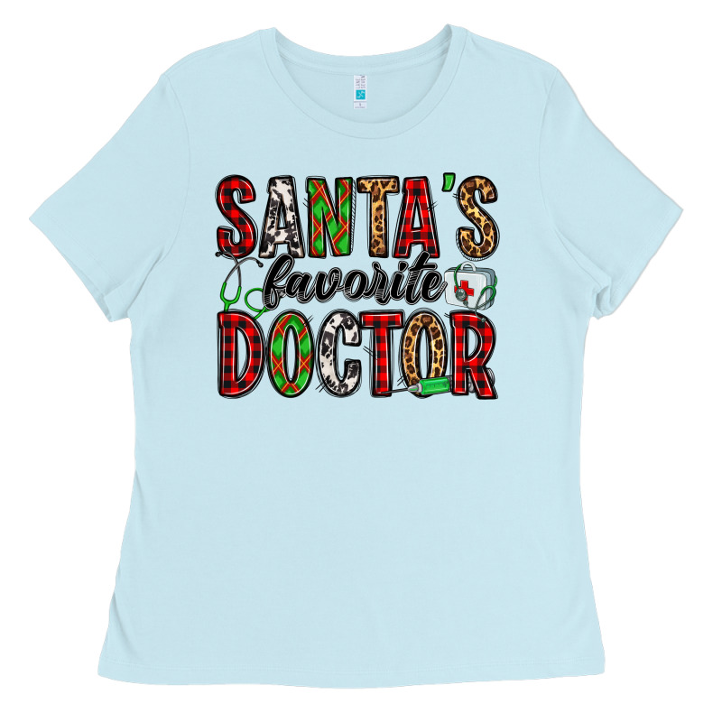 Santa's Favorite Doctor Ladies Tee by Jasminsmagicworld | Teevron