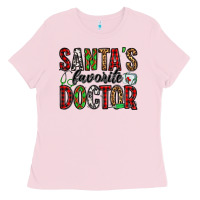Bubblegum Pink santa's favorite doctor Ladies Tee - Jasminsmagicworld