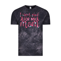 Cloud Black i wear pink for my mom Vintage Tee - JahusDesignShop