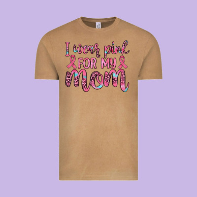 I Wear Pink For My Mom Vintage Tee Designed By Jahusdesignshop