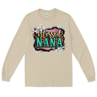 Mushroom blessed nana Long Sleeve Tee - LillyAllenDesigns