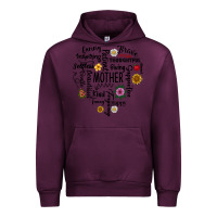 Mauve Wine Mother Urban Hoodie - CowhideDigitalArt