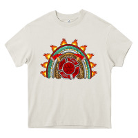 Cream firefighter rainbow Heavy Core Tee - Artiststas