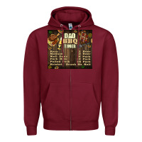 Burgundy dad bbq timer Zipper Hoodie - TumblerDesignByShophia