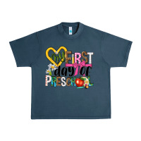 Midnight Navy my first day of preschool Urban Heavy Tee - NancyCooperArtShop