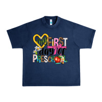 Navy my first day of preschool Urban Heavy Tee - NancyCooperArtShop