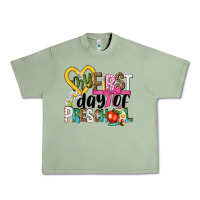Oil Green my first day of preschool Urban Heavy Tee - NancyCooperArtShop