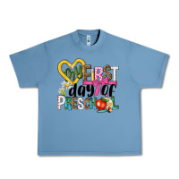 Pebble Blue my first day of preschool Urban Heavy Tee - NancyCooperArtShop