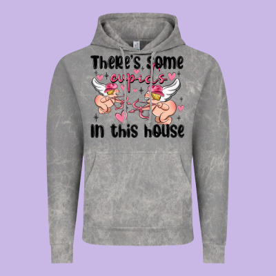 There's Some Cupid's In This House Vintage Hoodie Designed By Maliassmallbusiness