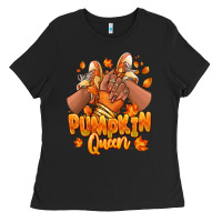 Black Pumpkin queen Fall black girl sneakers Ladies Tee - RanaPortraitStore