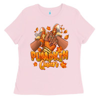 Bubblegum Pink Pumpkin queen Fall black girl sneakers Ladies Tee - RanaPortraitStore