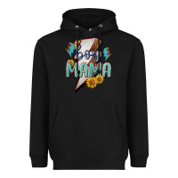 Black Boy mama lightning bold mother's day Heavyweight Hoodie - HowdyJamesFarm