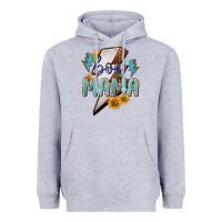 Heather Grey Boy mama lightning bold mother's day Heavyweight Hoodie - HowdyJamesFarm