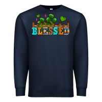 Navy blessed olivia Premium Sweatshirt - OliviaCreatesArt