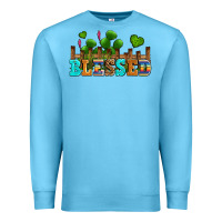 Ocean Blue blessed olivia Premium Sweatshirt - OliviaCreatesArt