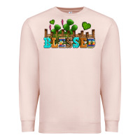 Pale Pink blessed olivia Premium Sweatshirt - OliviaCreatesArt
