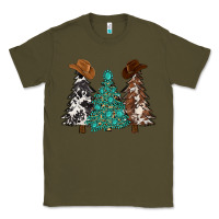 Army Green cowhide with gemstones trees Classic Tee - MaliasSmallBusiness