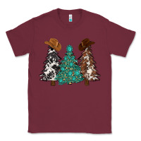 Burgundy cowhide with gemstones trees Classic Tee - MaliasSmallBusiness