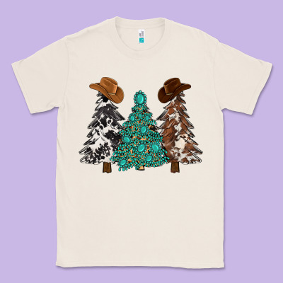 Cowhide With Gemstones Trees Classic Tee Designed By Maliassmallbusiness