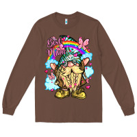 Chestnut best mom gnome rainbow clouds butterfly glitter Long Sleeve Tee - LillyAllenDesigns