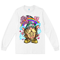 Best Mom Gnome Rainbow Clouds Butterfly Glitter Long Sleeve Tee | Teevron