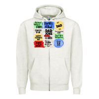 Oatmeal Heather dad joke loading Zipper Hoodie - TumblerDesignByShophia