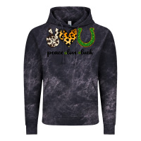 Cloud Black Peace Love Luck Vintage Hoodie - Jasminsmagicworld