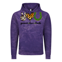Cloud Purple Peace Love Luck Vintage Hoodie - Jasminsmagicworld