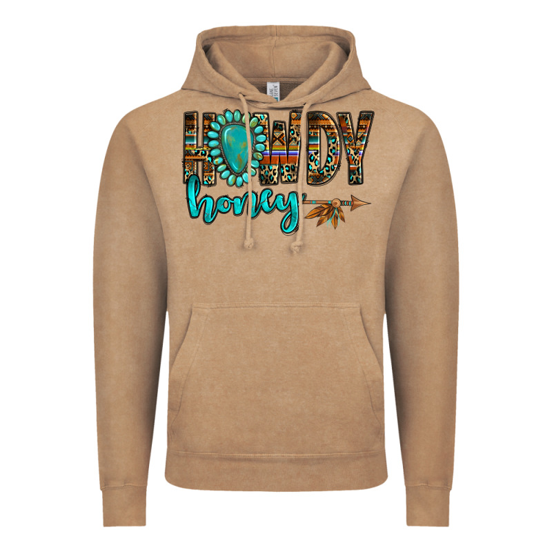 Western Howdy Honey Arrow Gemstone Vintage Hoodie by NancyCooperArtShop | Teevron