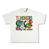 Pistachio teachers change the world Urban Heavy Tee - NancyCooperArtShop