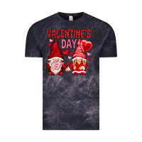 Cloud Black valentines day with gnomies Vintage Tee - NancyCooperArtShop