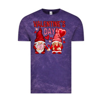 Cloud Purple valentines day with gnomies Vintage Tee - NancyCooperArtShop