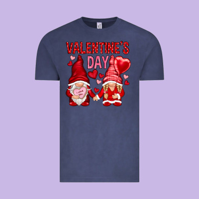 Valentines Day With Gnomies Vintage Tee Designed By Nancycooperartshop