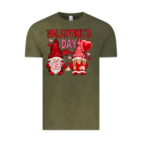 Vintage Olive valentines day with gnomies Vintage Tee - NancyCooperArtShop