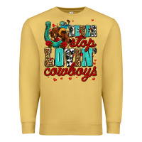 Antique Gold never stop lovin cowboys olivia Premium Sweatshirt - OliviaCreatesArt
