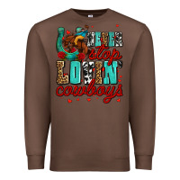 Chestnut never stop lovin cowboys olivia Premium Sweatshirt - OliviaCreatesArt