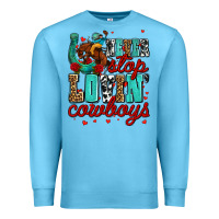 Ocean Blue never stop lovin cowboys olivia Premium Sweatshirt - OliviaCreatesArt