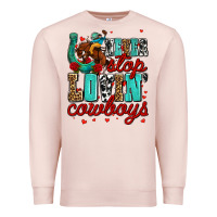 Pale Pink never stop lovin cowboys olivia Premium Sweatshirt - OliviaCreatesArt