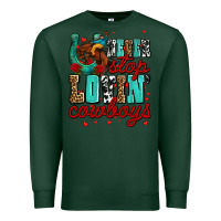 Sports Green never stop lovin cowboys olivia Premium Sweatshirt - OliviaCreatesArt