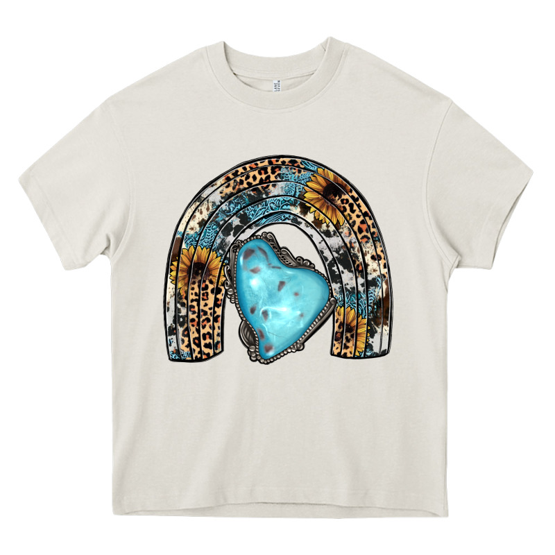 Sunflower Gemstone Rainbow Heavy Core Tee by JahusDesignShop | Teevron